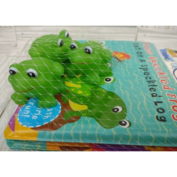 Bath Time Fun Three Speckled Frogs Waterproof Book 3 Squirty Toys Squirt Frog 0+ - Picture 13 of 16